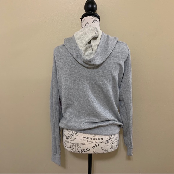 Material Girl Active Gray Ripped Hoodie Size Large - Picture 9 of 11